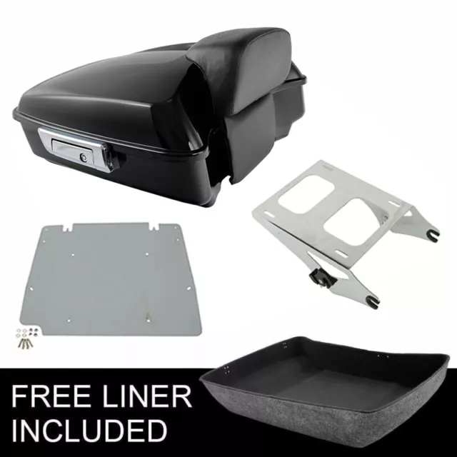 Chopped Trunk Backrest Rack Plate Fit For Harley Tour-Pak Road Glide 2014-2023