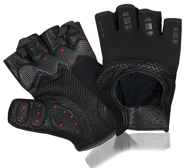Weight Lifting Gloves Perforated Leather Fitness Strengthen Training Workout Gym