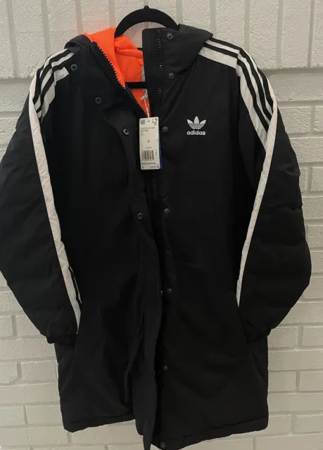 Rare Adidas Originals Women's Long Synthetic Down Jacket ED7585 Size Small
