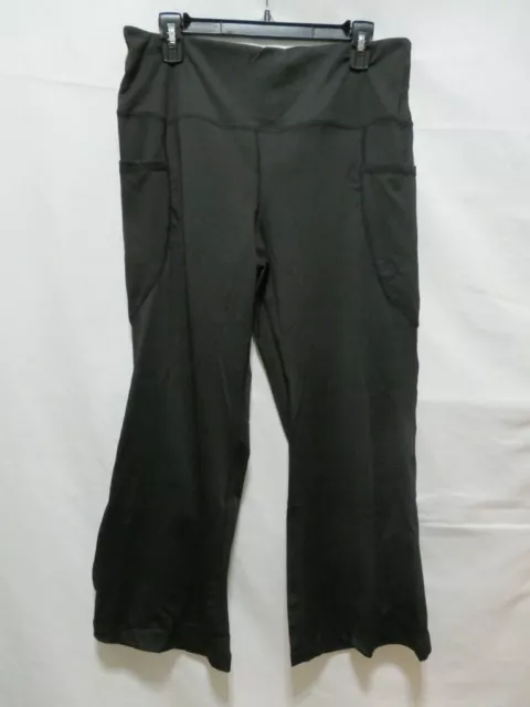 Women's Flare/Bootcut Pocket Yoga Pants/Capri Leggings - Black - Size XL