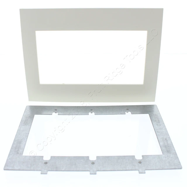 Cubierta de placa de pared de plástico Leviton 3Gang Natural Acenti sin tornillos ACWP3-NTL
