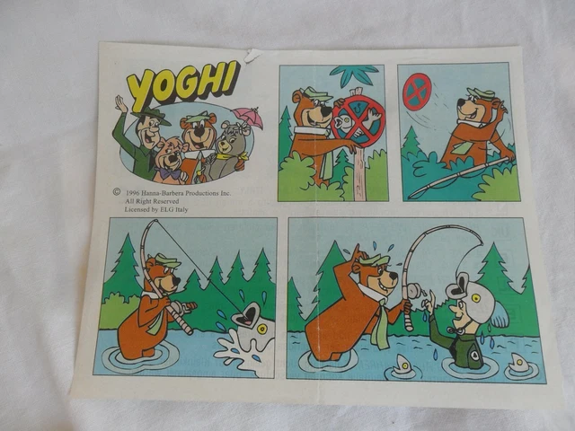 CARTINA ORSO YOGHI 1996 sorprese maxi Kinder EUR 2,90 PicClick IT