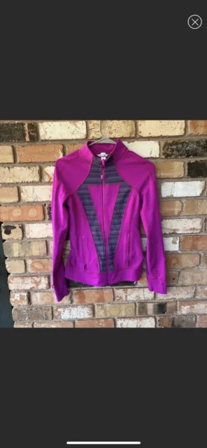 IVIVVA by Lululemon Jacket Sz 14 Girls Perfect Your Practice Zip Up Hot Pink