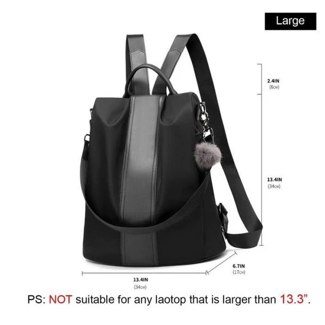 Sac à Bandoulière Imperméable KONO - Convertible 3 En 1, Antivol - Pour Femme, Voyage, Quotidien