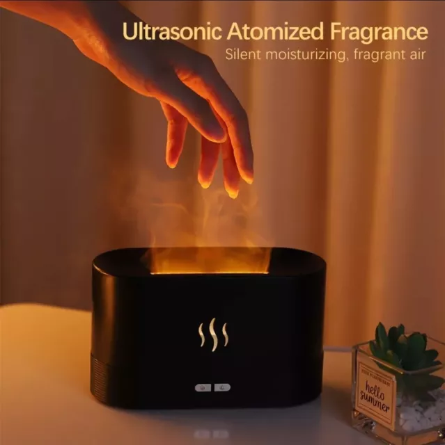 Aroma Flame Aroma Diffuser Essential Oil Lamp USB Portable Air Humidifier AU HOT 3