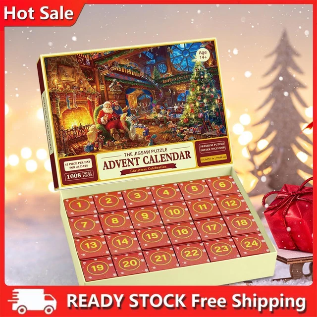 Scatole cieche calendario natalizio 24 giorni 1008 pezzi confezione regalo creativa Babbo Natale