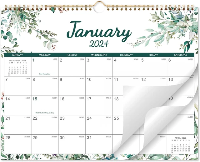 2024 WALL CALENDAR 12 Monthly Calendar 2024 from Jan. 2024 Dec