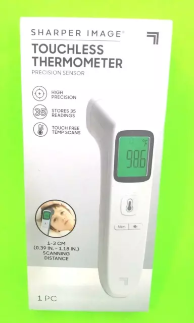Sharper Digital Touchless Boys Girls White Smart Forehead Thermometer NEW