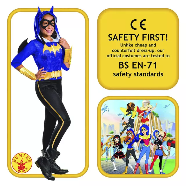 Batgirl Cosplay Mädchen Verkleidung | Superheldin Kinderkostüm | Größe: S (110) 2