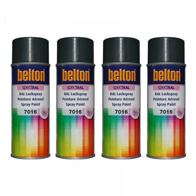 Lot de 4 bombes de peinture Belton Spectral RAL7016 Gris anthracite