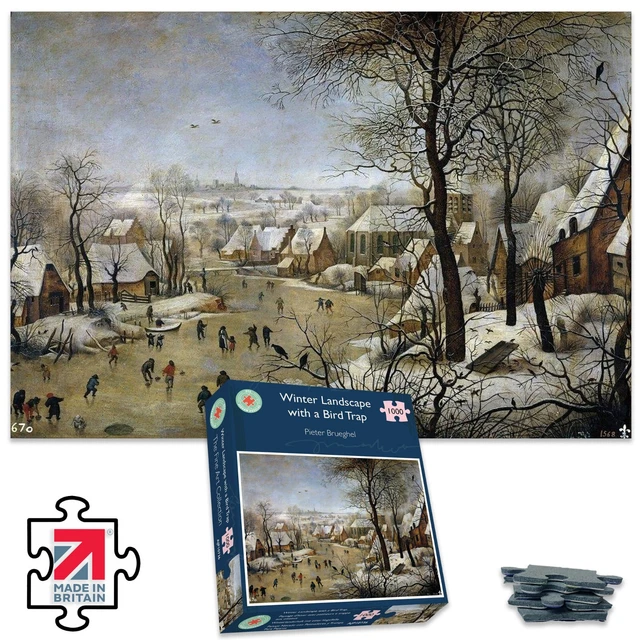 Winter Landscape With A Bird Trap Puzzle – 1000 Piece Jigsaw By Pieter Brueghel The Younger - View #6