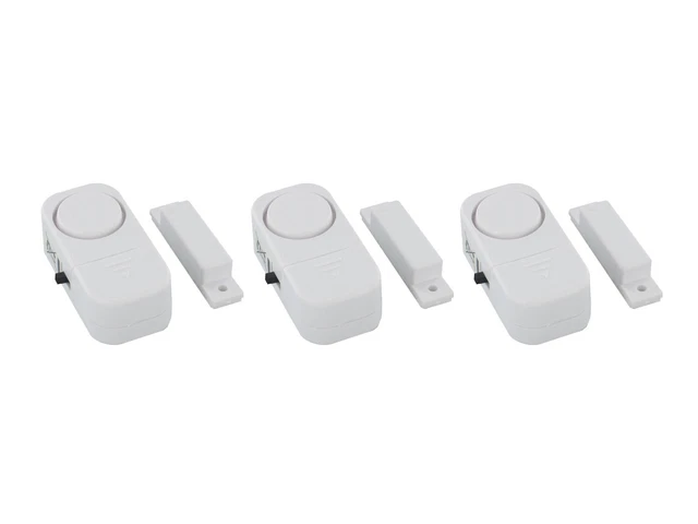 Paquete de 3 alarmas de puerta y alarma de ventana protección antirrobo 85dB detector de alarma rotura de vidrio