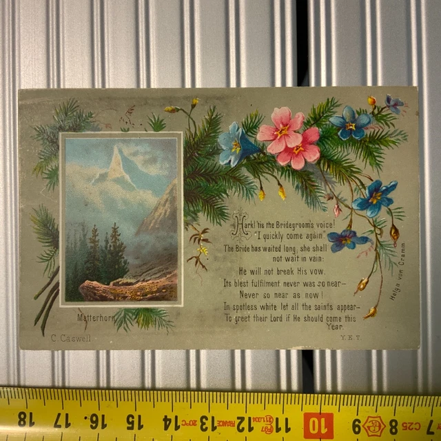 Matterhorn Zermatt card artistica litografata helga von cramm (cervino cervinia)