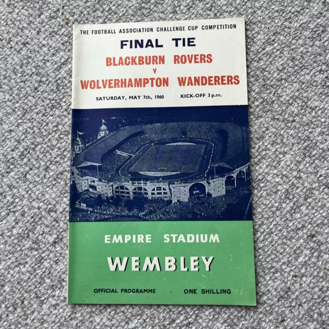 1960 FA Cup Final Programme - Blackburn Rovers v Wolverhampton Wanderers