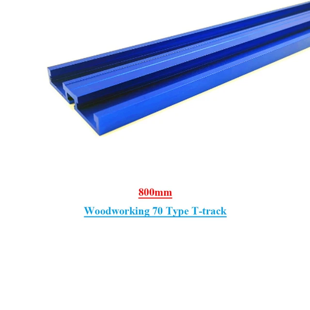Binario A T In Alluminio 800 Mm Per Lavorazione Legno – Profilo 75 Mm Con T-Nut E Limiter Per Seghe E Fresatrici CNC