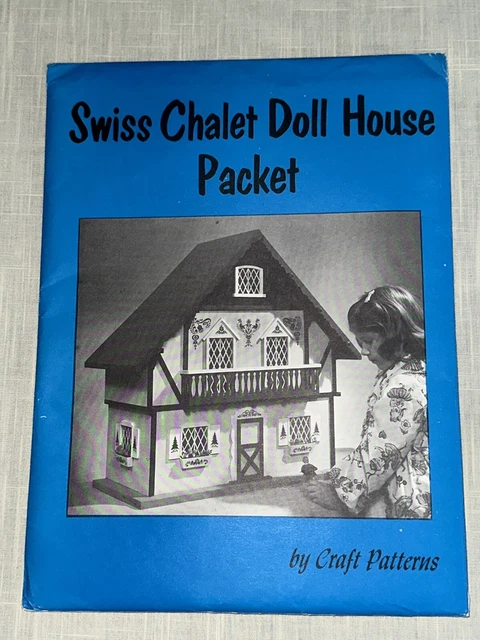 De Colección Chalet Suizo Patrón De Casa De Muñecas Y Patrones De Muebles De Neely Hall Sin Usar