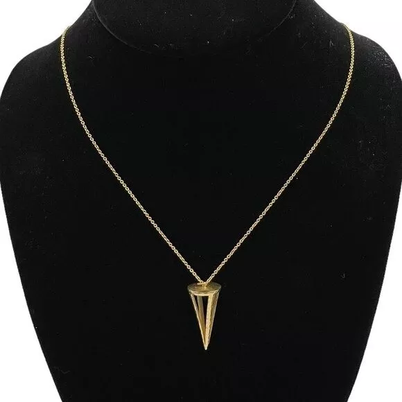 Gorjana 18K Gold Plated Open Pyramid Pendant Necklace Long Chain