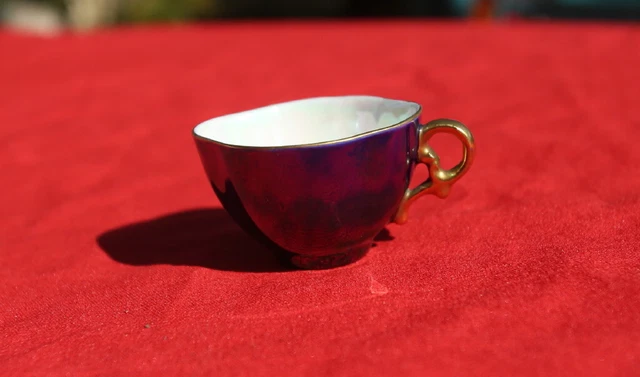 tasse SARREGUEMINES quadrilobee art d�co porcelaine