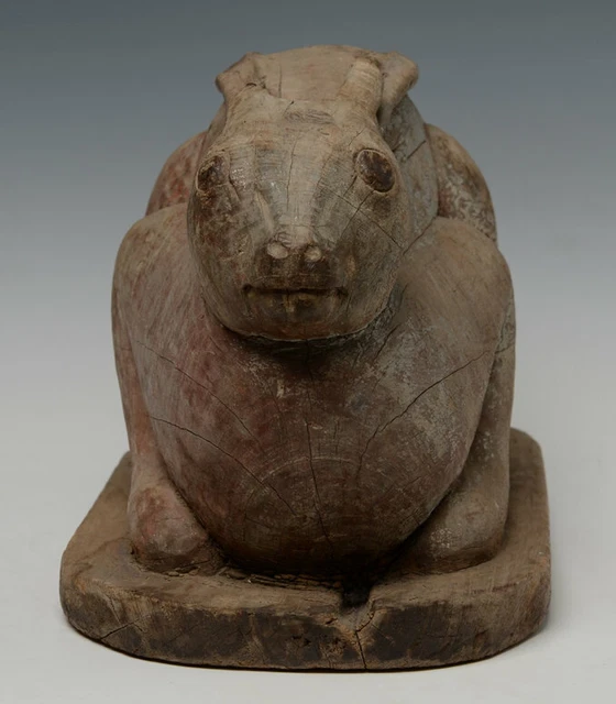 19th Century, Mandalay, Antique Burmese Wooden Rabbit 12