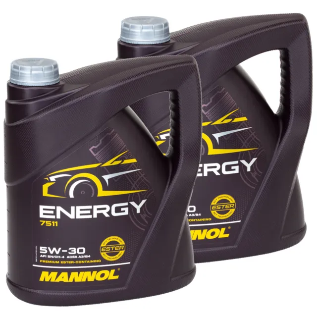 Aceite de Motor 2 x 4 Litro Mannol Energía 5W-30 5W30 Api VW 502.00 505.00 Acea