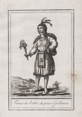 Alaska America Prince William Sund costumes engraving copper engraving Grasset 1780
