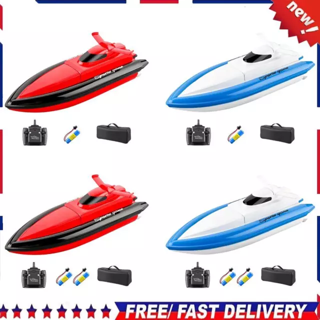 High Speed Rechargeable 4 Channels Remote Control Ship 2.4GHz 20km/h RC Boat UK