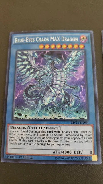 YUGIOH Blue-Eyes Chaos MAX Dragon - MVP1-ENS04 - Secret Rare - 1st Edition nm