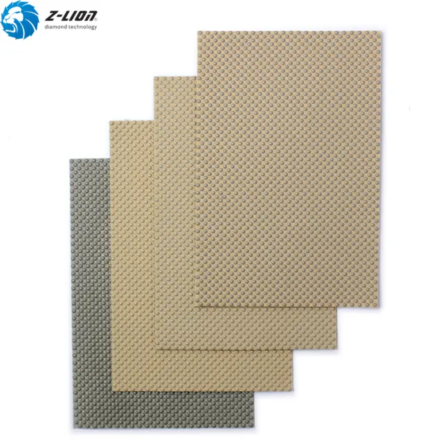 120*180mm Resin Diamond Hand Polishing Pads Sheet Sanding Paper for Glass Stone