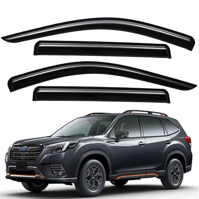 For 2019-2023 Subaru Forester Tape-on Smoke Rain Guard Window Visor Vent Shade