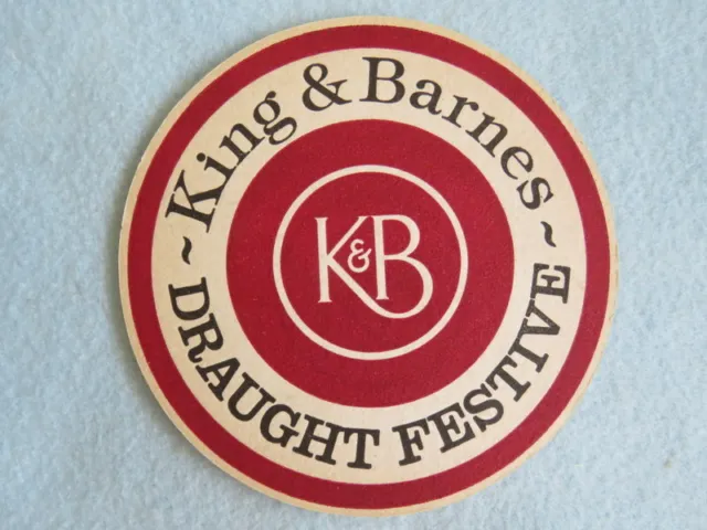 Beer Bar Coaster: KING & BARNES Brewery Draught Festival Ale ~ Horsham, England