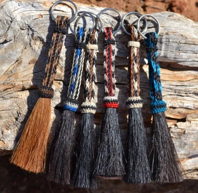 Beautiful 100% Horse Hair Key Ring Chain - Various Colors *** Great Gift ***