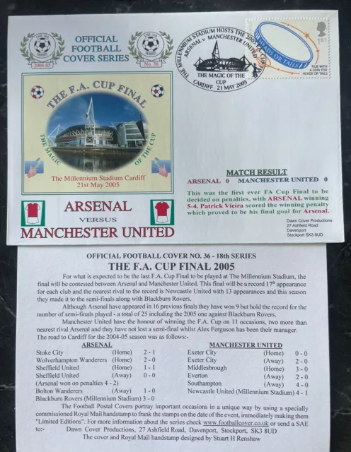 Arsenal v Manchester United FA Cup Final 2005 Dawn First Day Cover