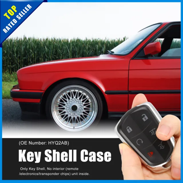 Keyless Remote Key Fob Shell Case Schwarz HYQ2AB für Cadillac Escalade 2015-2018 2