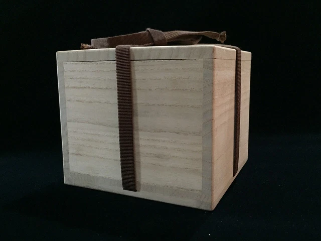 Boîte à Riz Japonaise En Bois De Paulownia - 10kg - Couvercle Amovible + Mesure NEUF