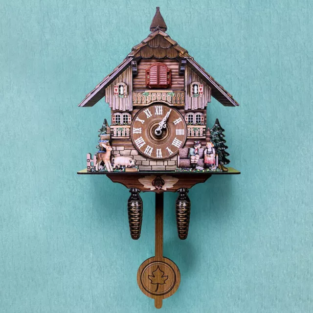 Cuckoo Clock Wall Clock Crafts Vintage Retro Wooden Cuckoo Tree House Clock