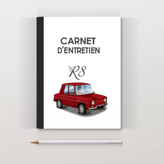 Renault 8 R8 Rouge Carnet d'entretien