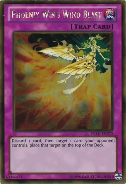 Yugioh! LP Phoenix Wing Wind Blast - PGLD-EN070 - Gold Rare - Unlimited Edition