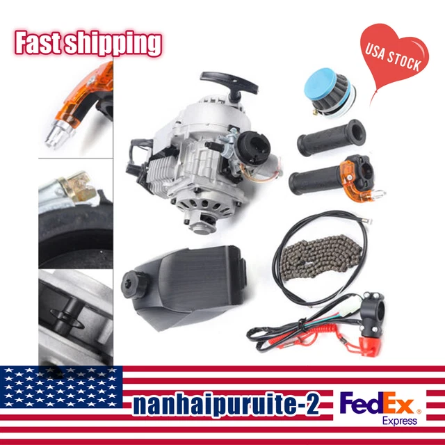 47/49CC 2-Stroke Engine Motor Kit Pull Start For ATV Scooter Mini Dirt Pit Bike