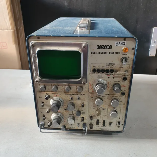 Vintage Cossor CDU 110C Blue Transistorised Analogue Oscilloscope - For Parts