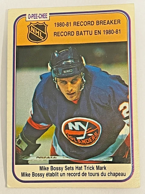 Mike Bossy - O-Pee-Chee Card - #390 - New York Islanders - 1981-82 - Hat Trick