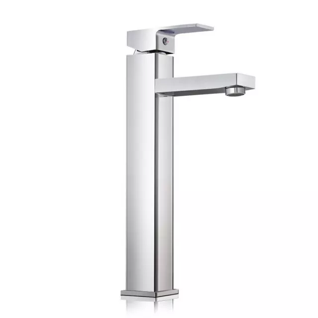 WELS Basin Mixer Tap Bathroom Counter Faucet Square Tall Vanity Brass Silver AU