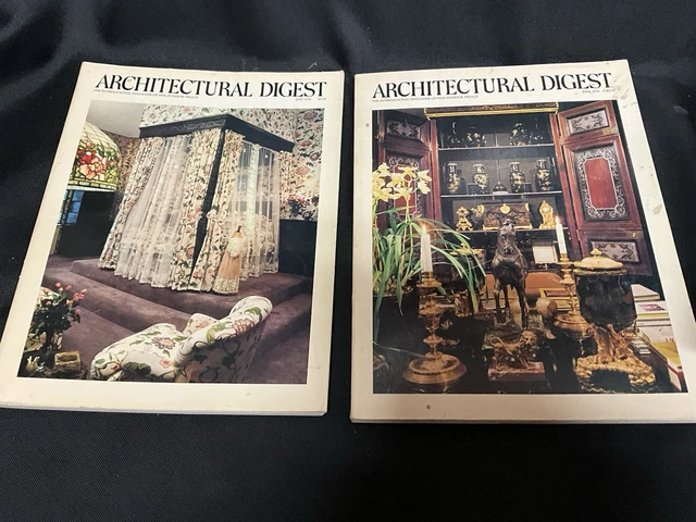 ARCHITECTURAL DIGEST MAGAZINE Lot, 30 Issues, 1978-96, Angelica Huston ...