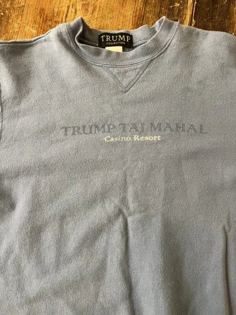 Trump Taj Mahal Casino Resort -  Blue Sweatshirt - Small - Donald Trump Vintage 3