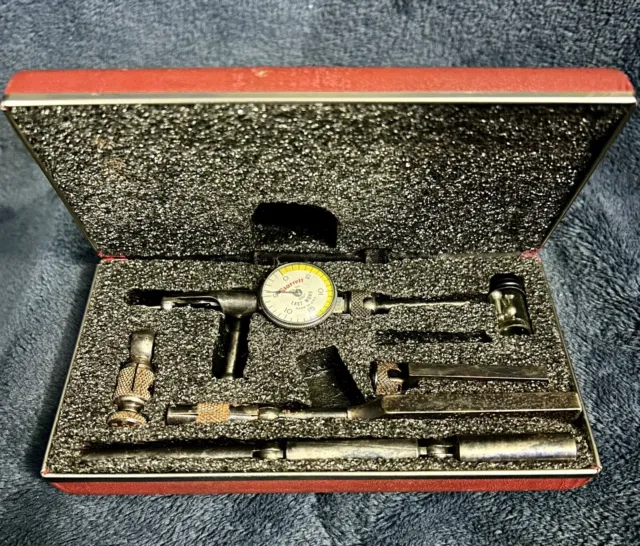 Starrett 711 Last Word Dial Indicator Gauge .001 w/Case Machinist Tool Gage