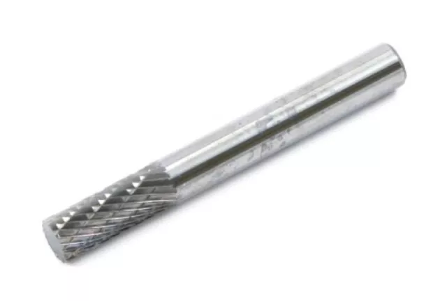 Forney 60120 Tungsten Carbide Burr with 1/4-Inch Shank, Cylindrical, 1/4-Inch