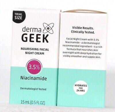 2 unidades crema facial nutritiva de noche Derma Geek 0,5 oz 3,5% niacinamida