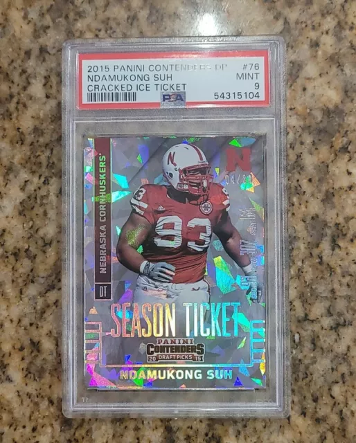 2015 Panini Contenders Draft Picks Cracked Ice #76 Ndamukong Suh #04/23 🔥 🧊