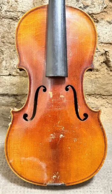 Alte Geige Violine 4/4 violin labeled Zum Aufarbeiten