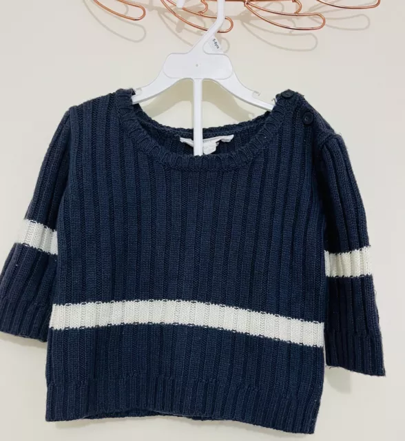 PumpkinPatch Size 2-3 Pullover Knit Jumper Sweater Striped Long Sleeves Unisex