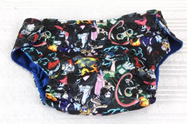 Baby Boys Printed Diaper Cover One Size COSMIC CLOTH & CO Black / Multi NWT